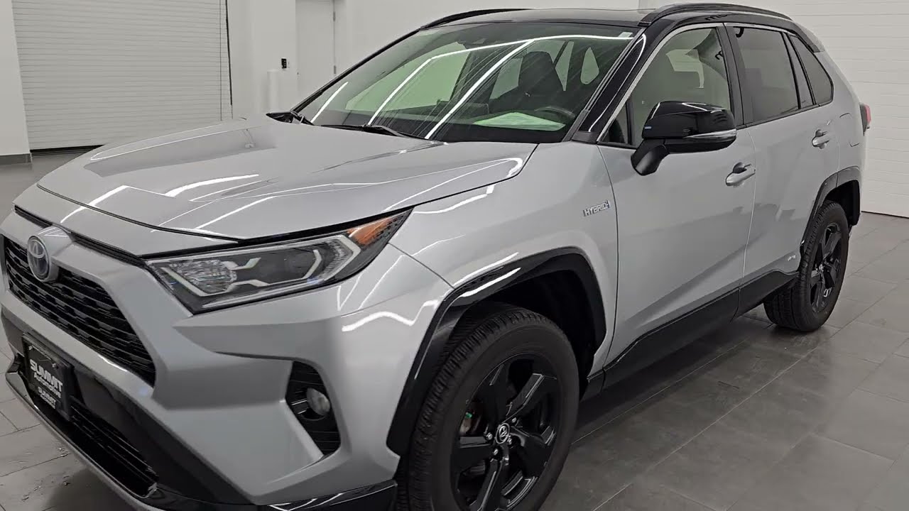 2019 TOYOTA RAV4 XSE HYBRID SILVER SKY METALLIC 4K