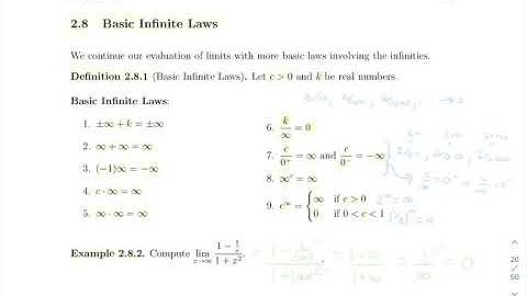 Calculus I : Section 2.8