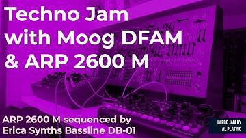 Techno Jam with Moog DFAM and ARP 2600 M | #dfam #arp2600 #db01 #keysteppro #vermona
