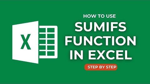 How to use SUMIFS Function in Excel