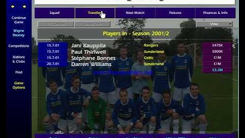 Championship Manager 01/02 - TRANSFER HACK?