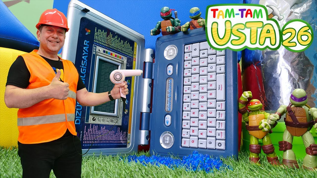 Tam Tam Usta. Ninja Kaplumbağaların bilgisayarını tamir ediyoruz