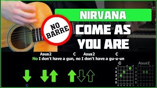 Nirvana - Come As You Are | Acoustic cover | Разбор песни на гитаре | Аккорды и бой | Без баррэ