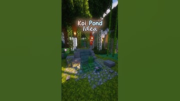 How to build a Cute Koi Pond in Minecraft! #minecraft