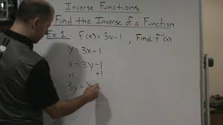 MTH122 College Algebra   Sec  4 1 Inverse Functions   Find the Inverse Ex1