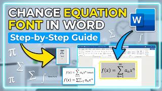 How to change Equation font in Word । Quick Tutorial