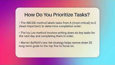How Do You Prioritize Tasks? - The Personal Growth Path