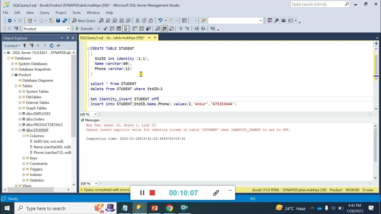 Sql identity insert on off dbcc checkident sql identity insert sql