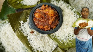 Kerala Style Idiyappam with Spicy Chicken Curry - Breakfast