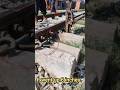 The rail track was raised about six inches with the help of a hand jog. #railwaytrack #train