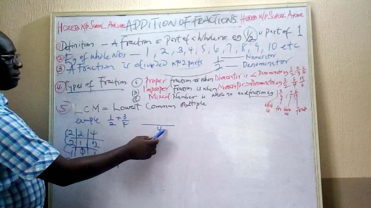 Additions Of Fractions For Nigerian Primary Schools YouTube Additions Of Fractions For Nigerian Primary Schools YouTube