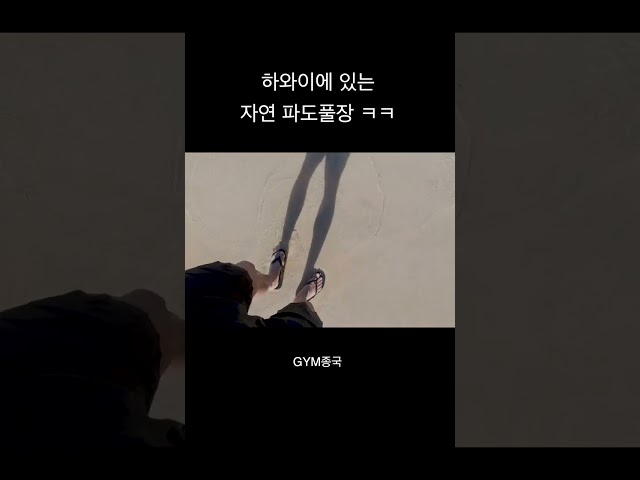 하와이에 있는 자연 파도 풀장 ㅋㅋ #김종국 #짐종국 #하와이