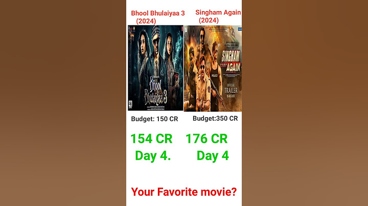 Bhoolbhulaiyaa 3 Vs Singham Again Box office collection day 4, #shortvideo #bhoolbhulaiyaa