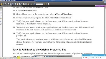 VMware vCenter SRM -  Re protecting and Failing Back  - Lab 10
