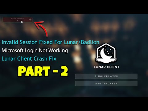 How To FIX Lunar Client/Badlion Microsoft Login Error | Lunar Client Crash/Invalid Session Fix