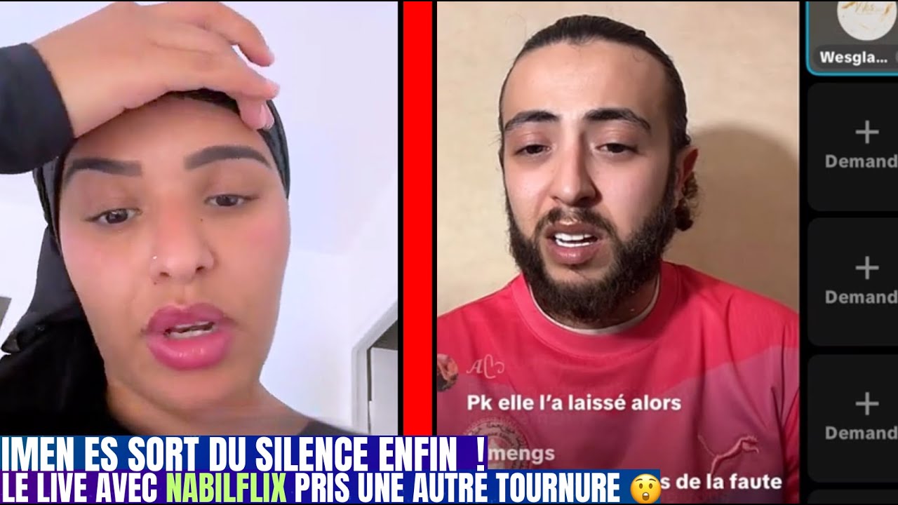 Imen es Réagit après l'embrouille de sa soeur avec la famille du Défunte en live chez Nabilflix !