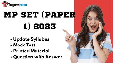 MP SET (PAPER 1) Update Syllabus, Mock Test, Question with Answer, Printed Material