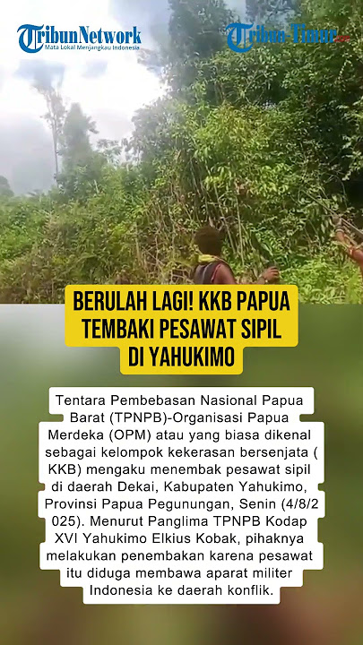 Berulah Lagi! KKB Papua Tembaki Pesawat Sipil di Yahukimo
