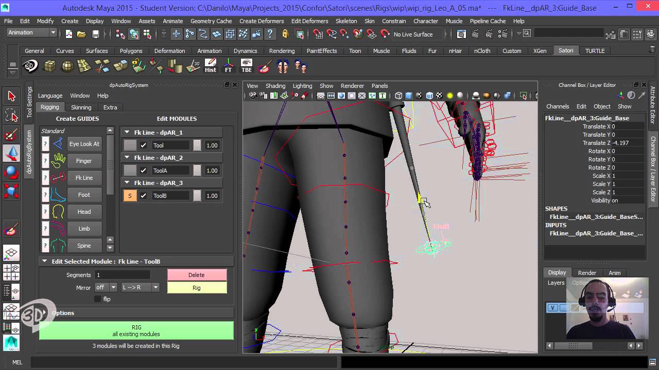37 - Rigging - Acessorios parte 2 - Tutorial Personagem 3D - Maya - YouTube