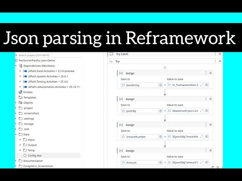 Uipath Json parsing in Reframework performer and dispatcher Demo