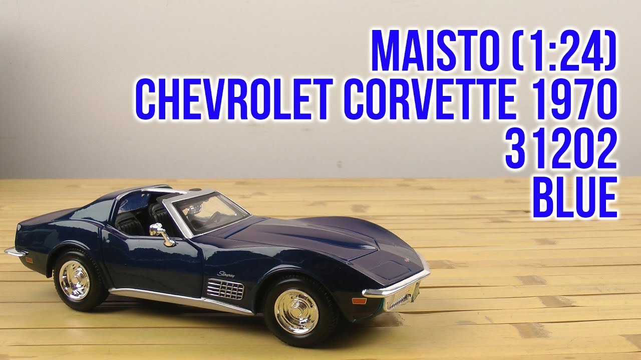 Maisto Chevrolet Corvette Miniature 1/24 - Modèle Collector Détailé - Coloris Aléatoire