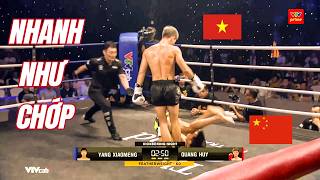 Chỉ cần đúng 2 đấm, Quang Huy đã khiến võ sĩ Trung Quốc phải chịu thua. Đúng là NHANH NHƯ CHỚP screenshot 4