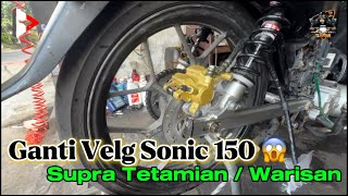 Vlog 4 Ganti Velg Sonic 150 di Supra Warisan