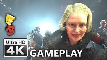 Wolfenstein II : The New Colossus Gameplay 4K Full Reveal E3 2017