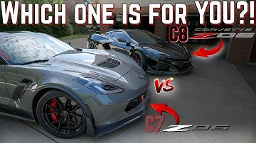C8 Corvette Z06 VERSUS C7 Corvette Z06! Side by side COMPARISON!