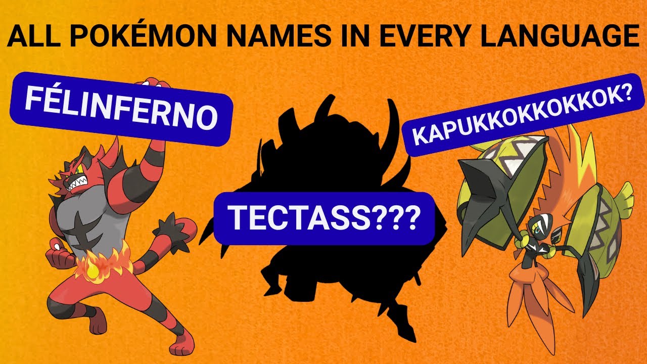 Pokemon Language Characters ALL Pokémon names in EVERY language - Generation 7 - YouTube