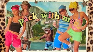PACK WITH ME ★ yosemite hiking outfits + everything i'm bringing for camping 🐻🌲🇺🇸