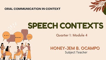 Speech Contexts