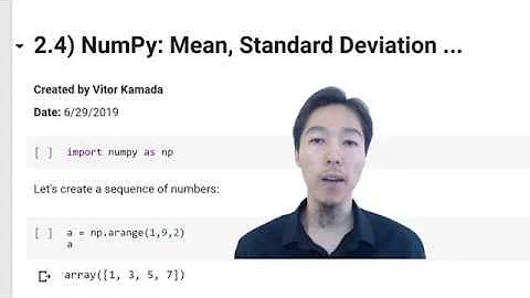 2.4) NumPy: Mean, Standard Deviation