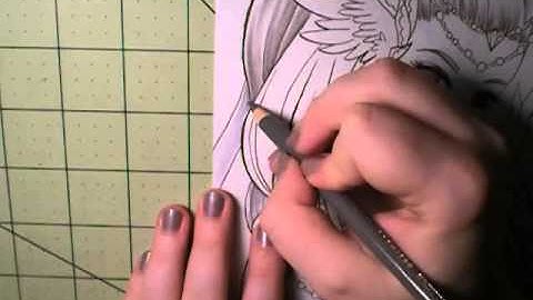 Real Time Drawing: Copic Markers and coloring pencils, The Valkyrie, Göndul part 3
