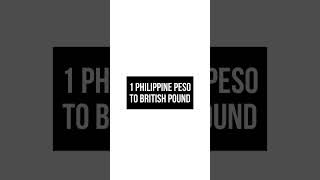 1 Philippine Peso To British Pound Exchange Rates Today 13 September 2023 Php Gbp
