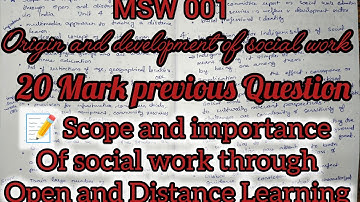 MSW001|Origin and development of social work|previous question|Exam preparation|MSW Online classes 