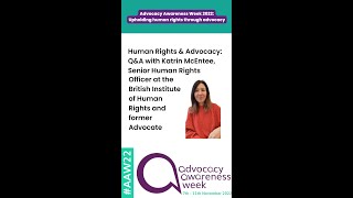 Advocacy Awareness Week 2022: Q&A with Katrin