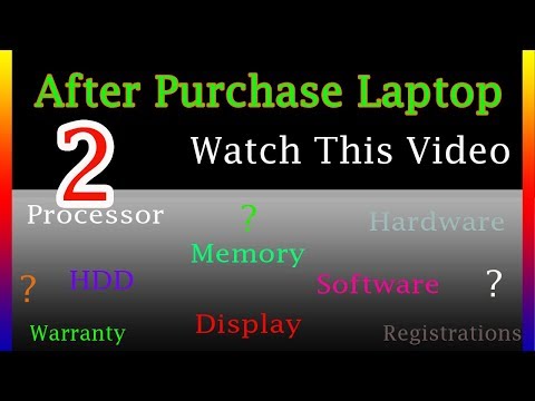 Must Watch Video After Purchase Laptop Part-  2