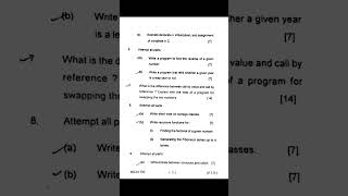 BCA question paper LU Computer Fundamentals and programming in C previous year Lucknow University