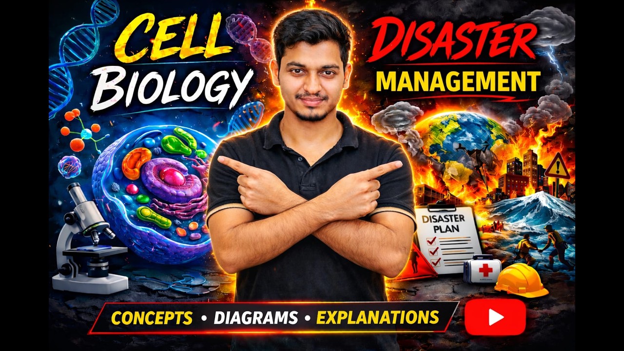 Cell Biology, Social Health & Disaster Management l Important Topics in one shot l SHUBHARAMBH BATCH