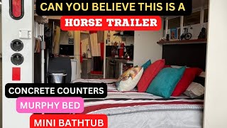 Stunning Horse Trailer Camper W/Mini Bathtub, Murphy Bed & More