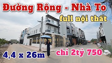 CHỦ NGỘP NGÂN HÀNG CUỐI NĂM CẮT LỖ MẠNH🥲Bán nhà phố tặng full nội thất đường nhựa 8m dân cư đông