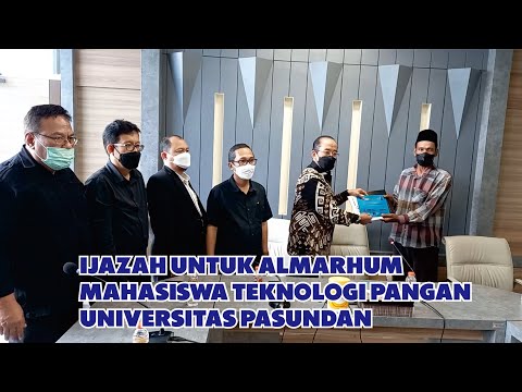 Penyerahan Ijazah untuk Almarhum Mahasiswa Teknologi Pangan Unpas