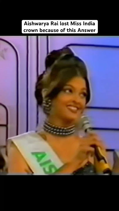 Aishwarya Rai’s Final Answer at Miss India 1994. #aishwaryaraibachachan #missindia1994