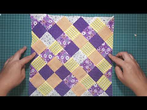 Patchwork. 2 quick ways to sew a blanket from the block Grandmother&rsquo;s square.