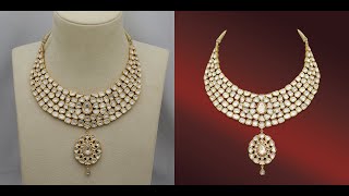 Jewellery Retouching Tutorial #012 / Polki Choker Gold Necklace screenshot 2