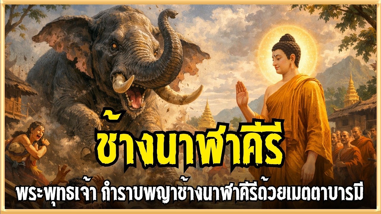 พระพุทธเจ้า กำราบพญาช้างนาฬาคีรีด้วยเมตตาบารมี l #เรื่องเล่าพุทธประวัติ