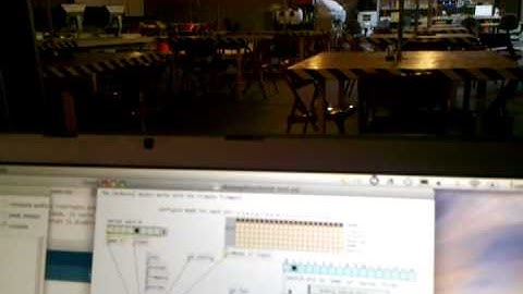 at Eyebeam controlling the house lights using Pd via Arduino+DMX Shield