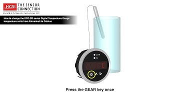 How to change the DPG-SD series gauge Temperature Units from Fahrenheit to Celsius