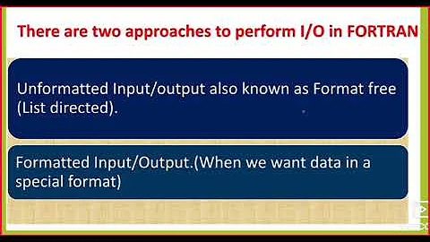 Format free input and output statements in FORTRAN